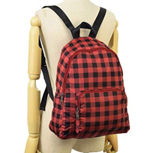 NWT Coach packable backpack with gingham print - Picture 2 of 8